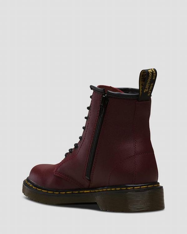 Dr Martens Dětské Kotníkové Boty Junior 1460 Softy T Červené, CZ-195034